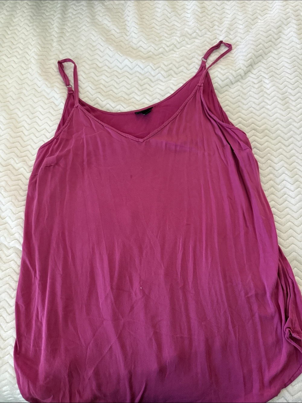 Women’s Sleeveless V-Neck Cami Tank Top - Berry Pink